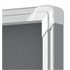 Vitrine d'affichage intérieur feutre gris coulissante A4 x 18 angle