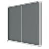 Vitrine d'affichage intérieur feutre gris coulissante A4 x 27 côté 2