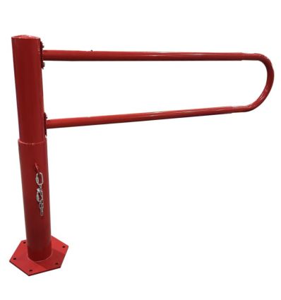 Barrière pivotante trombone rouge télescopique 1,15 à 2 m