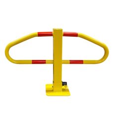 Arceau de parking rabattable avec pied central jaune