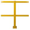 Barrière de protection entrepôt modulable, platine 150 x 150 mm