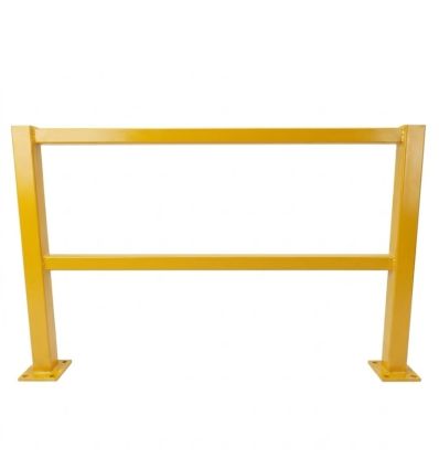 Barrière de sécurité acier industrielle modulable sur platines, élément départ