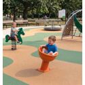Photo : Tourniquet Jeux Soucoupe incliné - 1 place Bleu - Sur platine