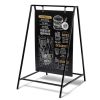Chevalet double face ardoise suspendu impression surface complète