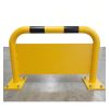Arceau de sécurité jaune et noir avec plinthe de protection L. 1000 x l. 600 mm
