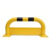 Arceau de sécurité jaune et noir avec plinthe de protection L. 750 x l. 350 mm