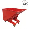 Photo : Benne basculement automatique rouge 500 L - Sans