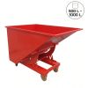 Benne auto basculante rouge 500-1000L