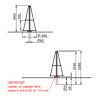 Dimensions Tourniquet Cône Pyramidal Modèle 1