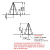 Dimensions Tourniquet Cône Pyramidal Modèle 2