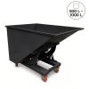 Benne auto basculante noire 500-1000L