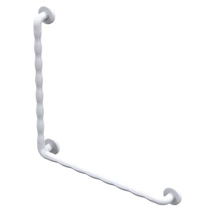 Barre d'appui coudée 90 blanche