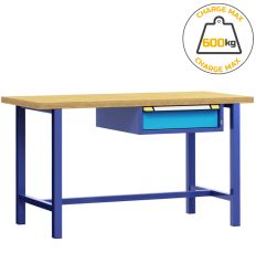 Établi d'atelier en acier 1 tiroir, charge admissible 600 kg maximum