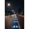 Plot routier solaire LED 20 tonnes bleu en situation