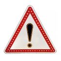 Photo : Panneau A14 lumineux à Leds - Danger Secteur - 500 mm