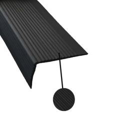Nez de marche à cornière en pvc souple noir