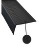 Nez de marche à cornière en pvc souple noir