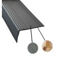 Photo : Nez de marche adhésif à cornière en pvc souple intérieur Gris - 1,5 m