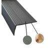 Nez de marche en L adhésif en pvc souple gris