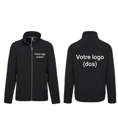 Veste softshell noir professionnel  HOMME