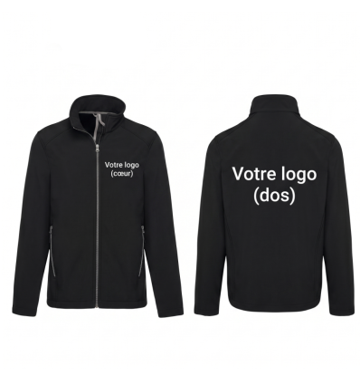 Veste softshell noir professionnel  HOMME