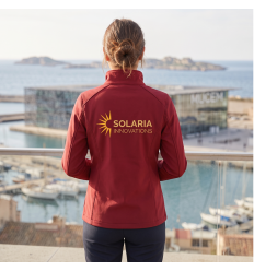 Veste softshell personnalisée entreprise logo dos
