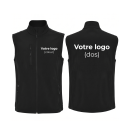 Photo : Veste softshell sans manche personnalisé entreprise unisexe S - Cœur - Noir