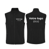Veste softshell noir professionnel sans manche