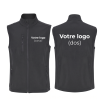 Gilet sans manche softshell gris à personnaliser