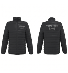 Doudoune noir personnalisée entreprise​ homme