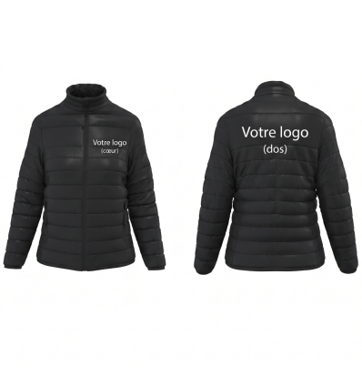 Doudoune personnalisée noire​ femme
