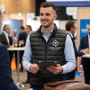 Doudoune sans manche personnalisé entreprise logo coeur homme