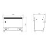 Dimensions table de ponçage aspirante bois 1200 x 600 mm