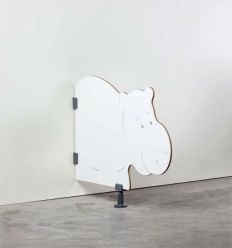 Séparateur WC maternelle forme Hippopotame Blanc