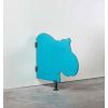 Séparateur WC maternelle forme Hippopotame Bleu turquoise