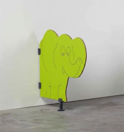 Séparateur WC maternelle forme Éléphant Vert pomme
