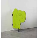 Photo : Séparateur WC maternelle forme Éléphant Vert pomme - Gris foncé RAL 7043
