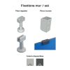 Séparateur WC maternelle forme Éléphant Fixations