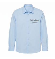 Chemise bleue personnalisée homme