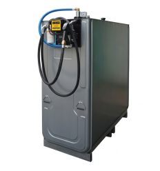 Cuve 1500L pour gasoil Cemo en acier zingué avec pompe 56 L/min