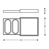 Dimensions du plateau d'accueil salle de bain