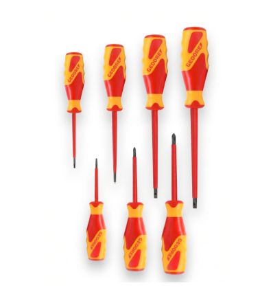 Kit pour électricien jeu de 7 tournevis isolés