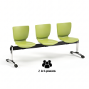 Photo : Siège sur poutre plastique design Vert - 2 places