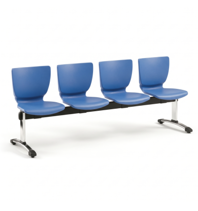 Siège sur poutre design bleu 4 places
