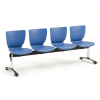 Siège sur poutre design bleu 4 places