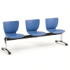 Siège sur poutre design bleu 3 places