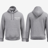 Sweat shirt gris​ à capuche personnalisé