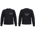 Photo : Sweat shirt entreprise​ col rond personnalisé S - Cœur - Noir