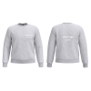 Sweat shirt gris​ col rond personnalisé