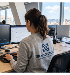 Sweat shirt​ col rond personnalisé logo entreprise dos
